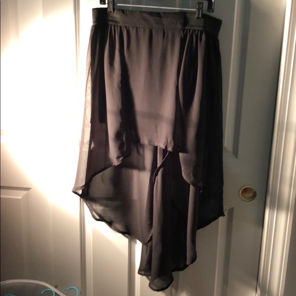 No boundaries high low sheer skirt